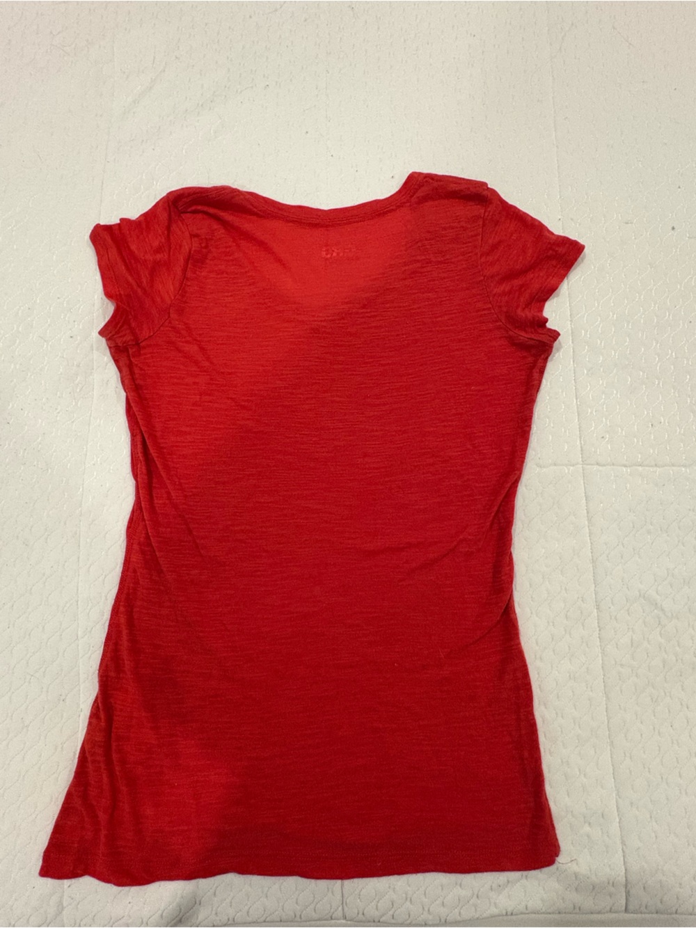 Garage Red V-Neck Short Sleeve Tee - Picture 2 of 4